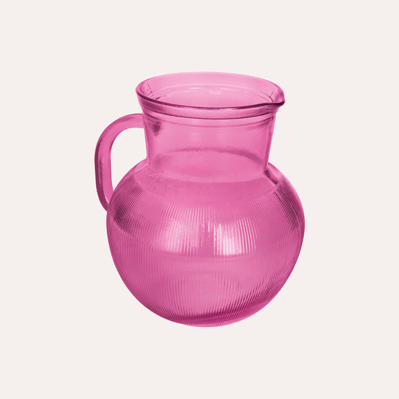 Brocca da Tavola in Vetro riciclato, colore Fucsia, altezza cm 20