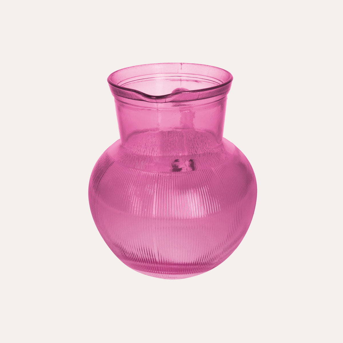Brocca da Tavola in Vetro riciclato, colore Fucsia, altezza cm 20