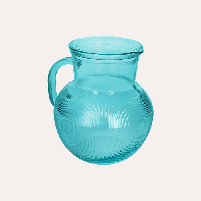 Brocca da Tavola in Vetro Riciclato Azzurro – Caraffa per Bevande e Aperitivi