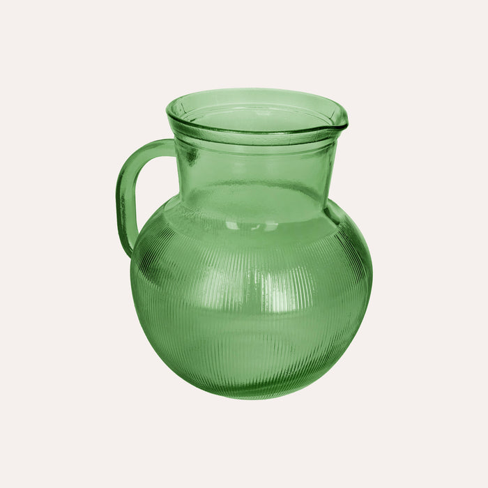 Brocca da Tavola in Vetro riciclato, colore Verde, altezza cm 20