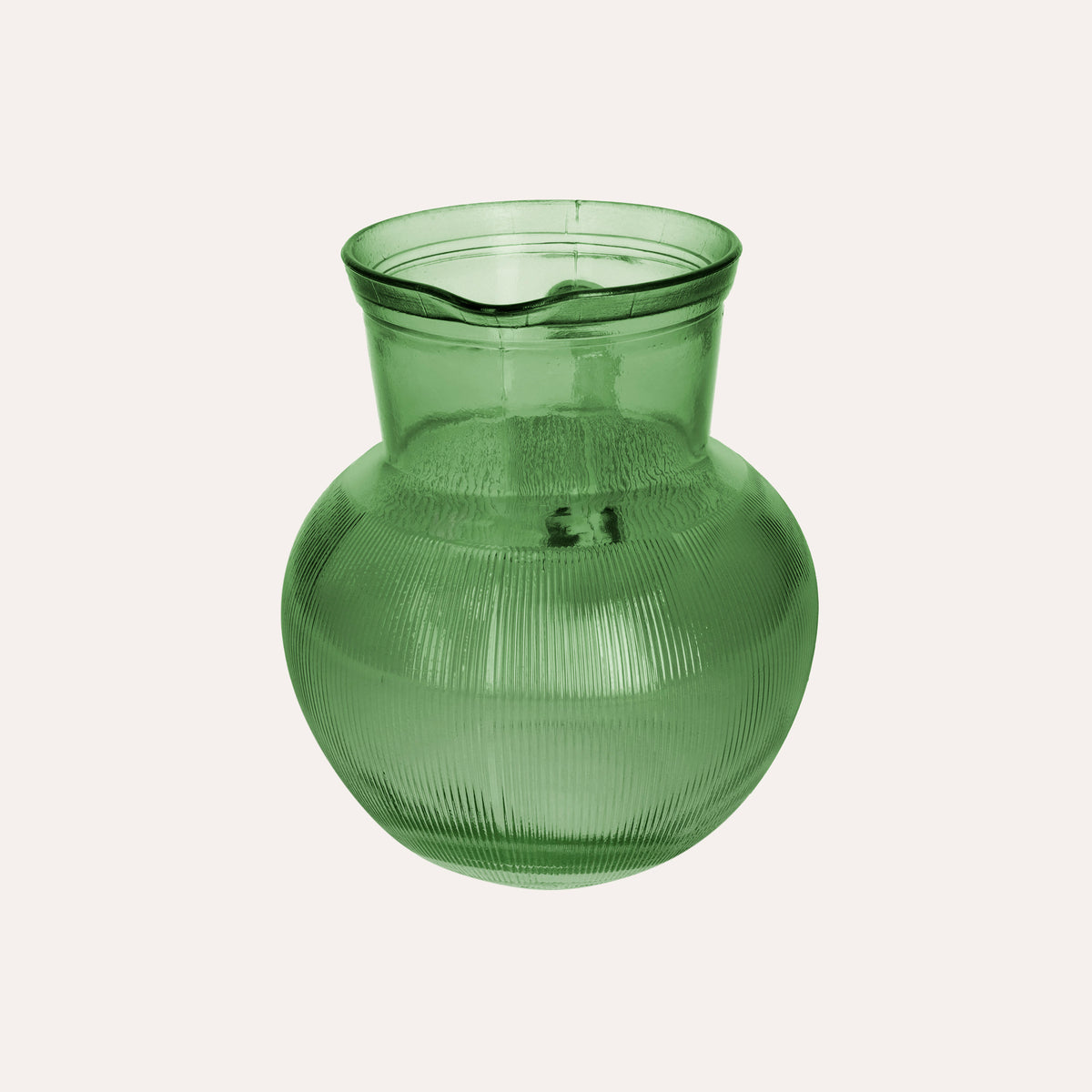 Brocca da Tavola in Vetro riciclato, colore Verde, altezza cm 20