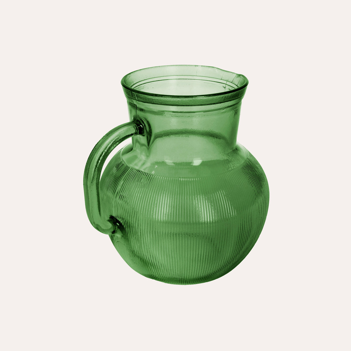 Brocca da Tavola in Vetro riciclato, colore Verde, altezza cm 20