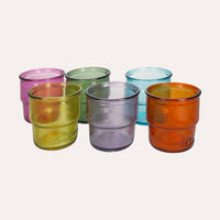 Set 6 Bicchieri Vetro Riciclato Colorati – Eco Design Unico