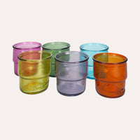 Set 6 Bicchieri Vetro Riciclato Colorati – Eco Design Unico