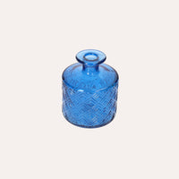 Set of 6 Colorful Recycled Glass Bottles – Mini Decorative Vases for the Home 
