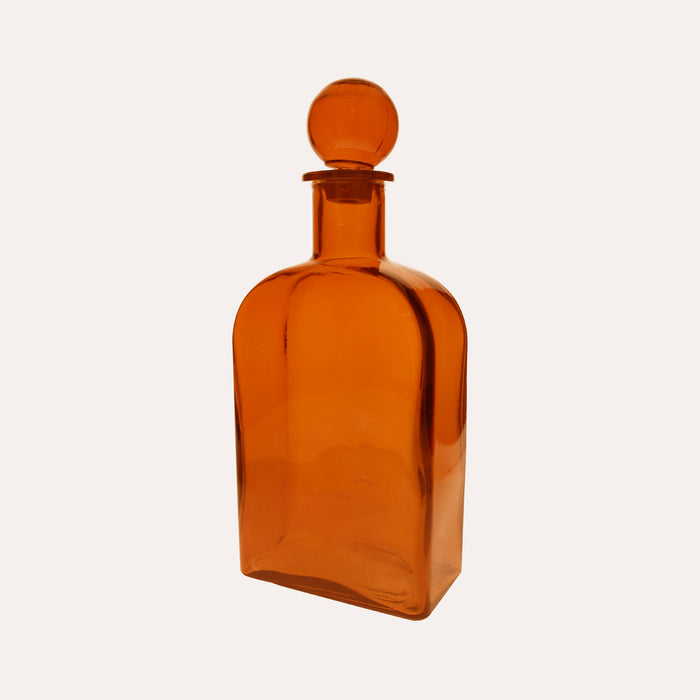 Bottiglia in vetro con Tappo (19x46cm) - Arancio