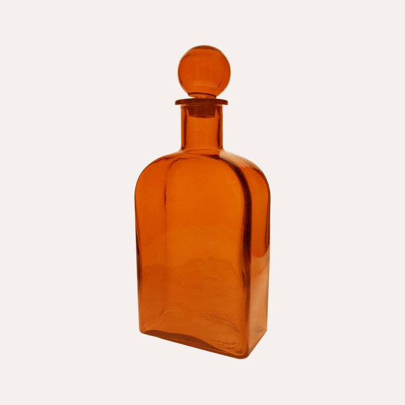 Bottiglia in vetro con Tappo (19x46cm) - Arancio