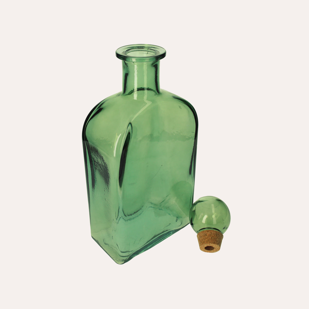 Bottiglia in Vetro con Tappo 19x46 cm – Verde