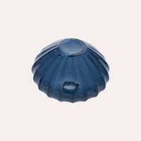 Vaso Ovale in Vetro Riciclato Blu Cobalto