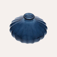 Vaso Ovale in Vetro Riciclato Blu Cobalto