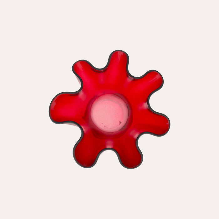 Vaso Fazzoletto in Vetro Riciclato Rosso Trasparente