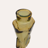 Angelo in Vetro con Porta Candela Giallo (10x8x34cm)
