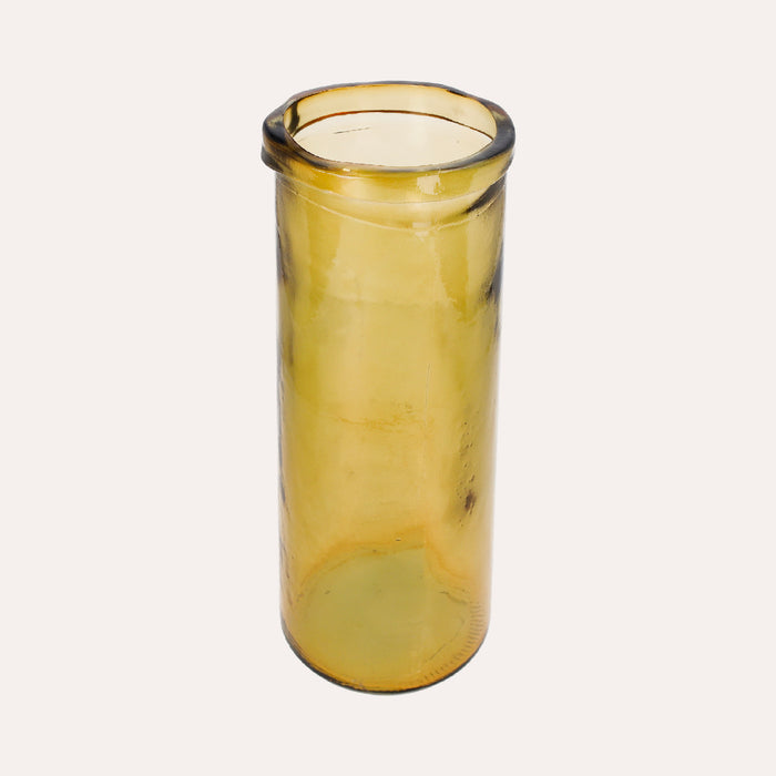 Vaso in vetro riciclato giallo trasparente – 36 cm