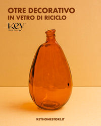 Otre Arancio in Vetro – Contenitore di arredo e Vaso Decorativo per Casa