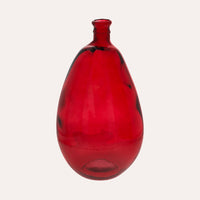 Otre Rosso in Vetro. Contenitore e vaso Decorativo in Vetro per Casa e Arredamento Elegante