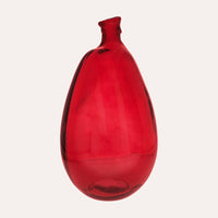 Otre Rosso in Vetro. Contenitore e vaso Decorativo in Vetro per Casa e Arredamento Elegante