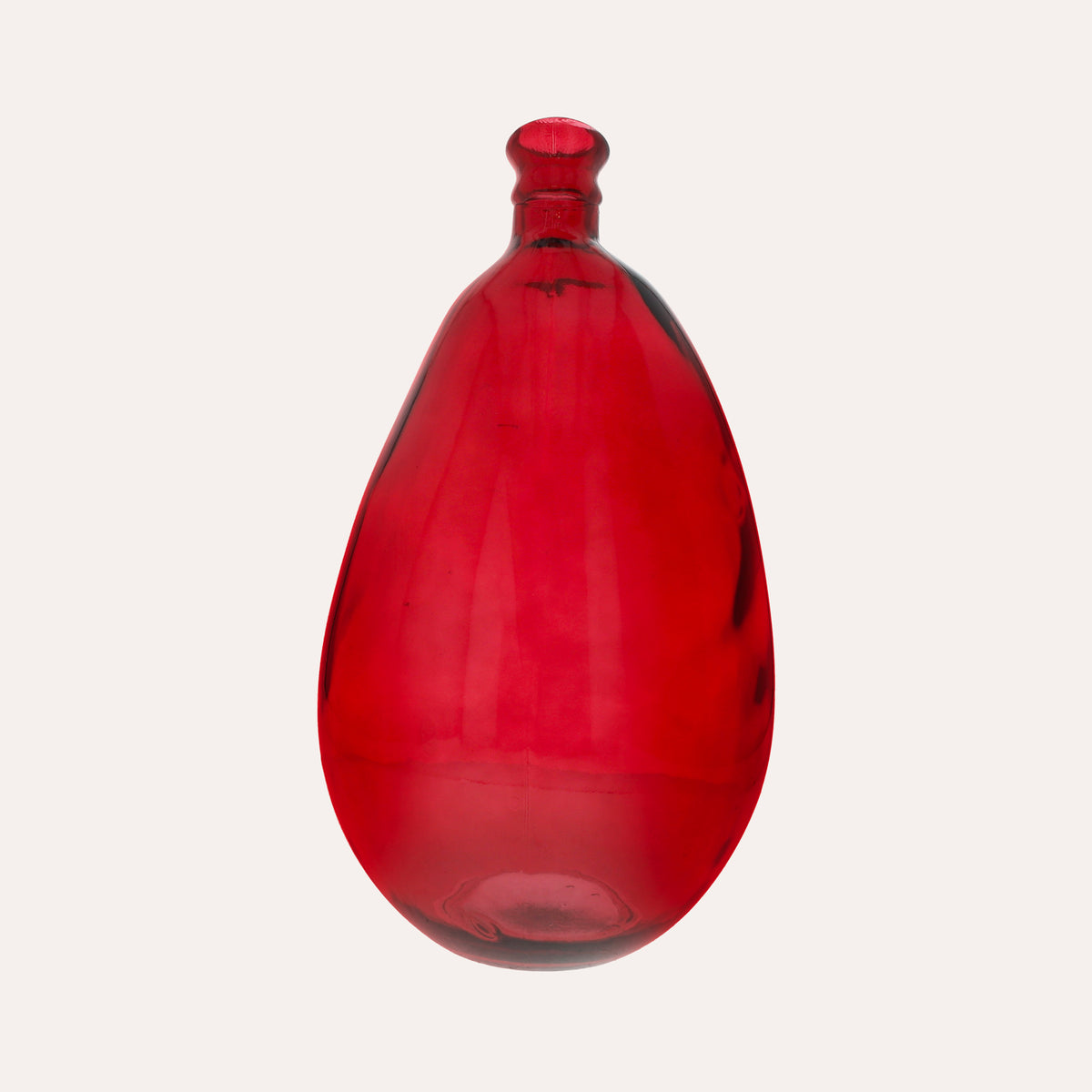 Otre Rosso in Vetro. Contenitore e vaso Decorativo in Vetro per Casa e Arredamento Elegante