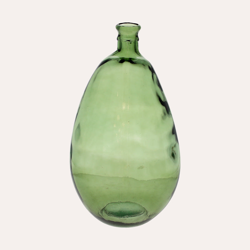 Otre Verde in Vetro. Contenitore e vaso Decorativo in Vetro per Casa e Arredamento Elegante