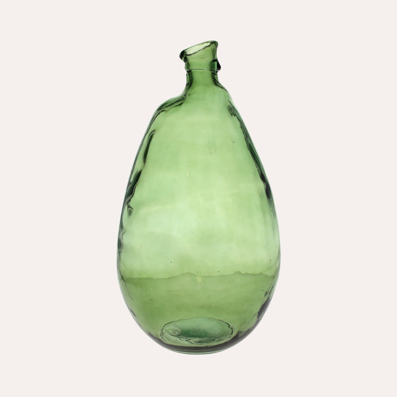 Otre Verde in Vetro. Contenitore e vaso Decorativo in Vetro per Casa e Arredamento Elegante