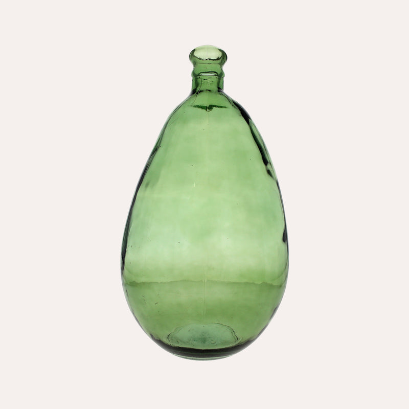 Otre Verde in Vetro. Contenitore e vaso Decorativo in Vetro per Casa e Arredamento Elegante