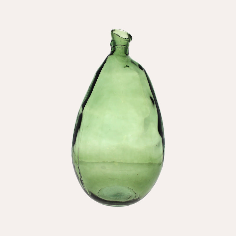 Otre Verde in Vetro. Contenitore e vaso Decorativo in Vetro per Casa e Arredamento Elegante