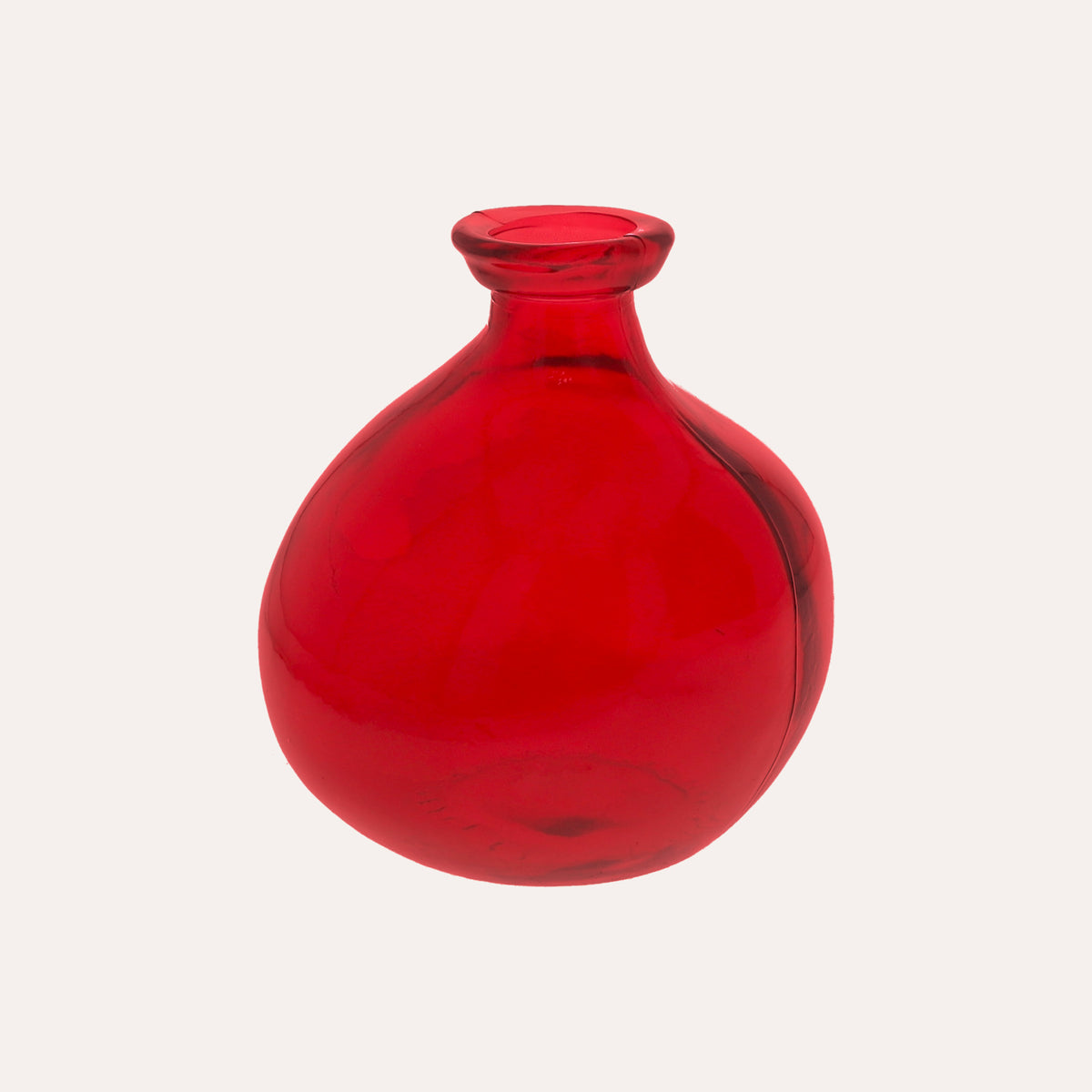 Boccia in Vetro Decorativa (18x16cm) - Rosso