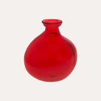 Boccia in Vetro Decorativa (18x16cm) - Rosso
