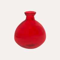 Boccia in Vetro Decorativa (18x16cm) - Rosso