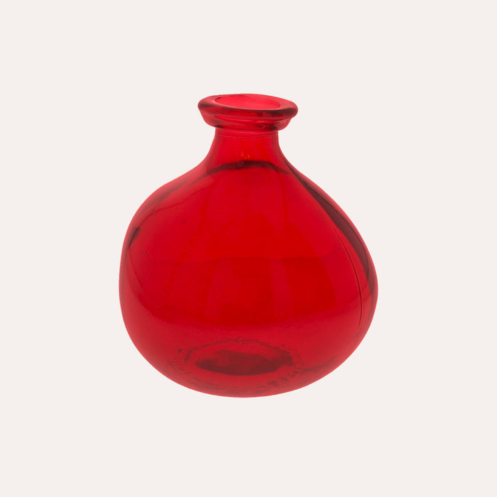 Boccia in Vetro Decorativa (18x16cm) - Rosso