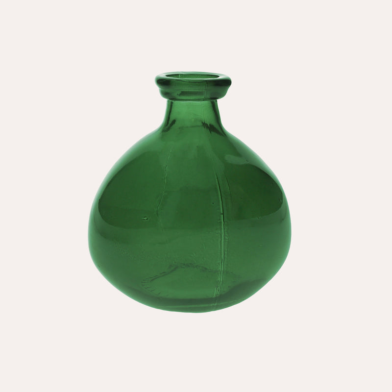 Boccia Decorativa in Vetro Riciclato 18x16 cm – Verde