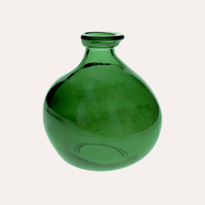 Boccia Decorativa in Vetro Riciclato 18x16 cm – Verde