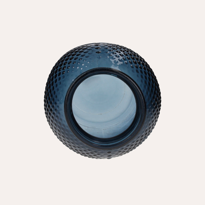 Vaso Decorativo Diamante in Vetro Riciclato Blu Cobalto