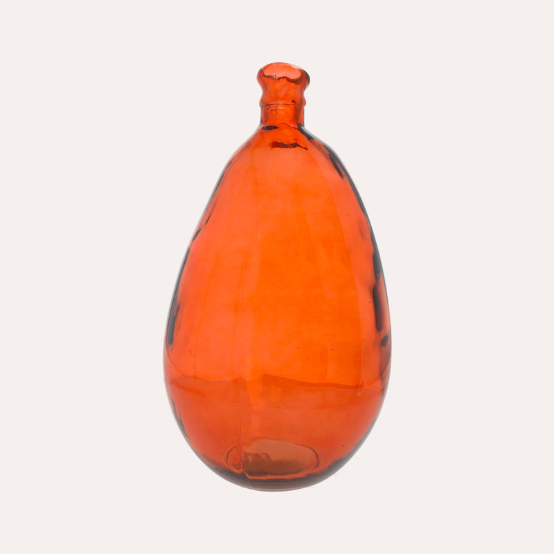Otre Arancio in Vetro – Contenitore di arredo e Vaso Decorativo per Casa