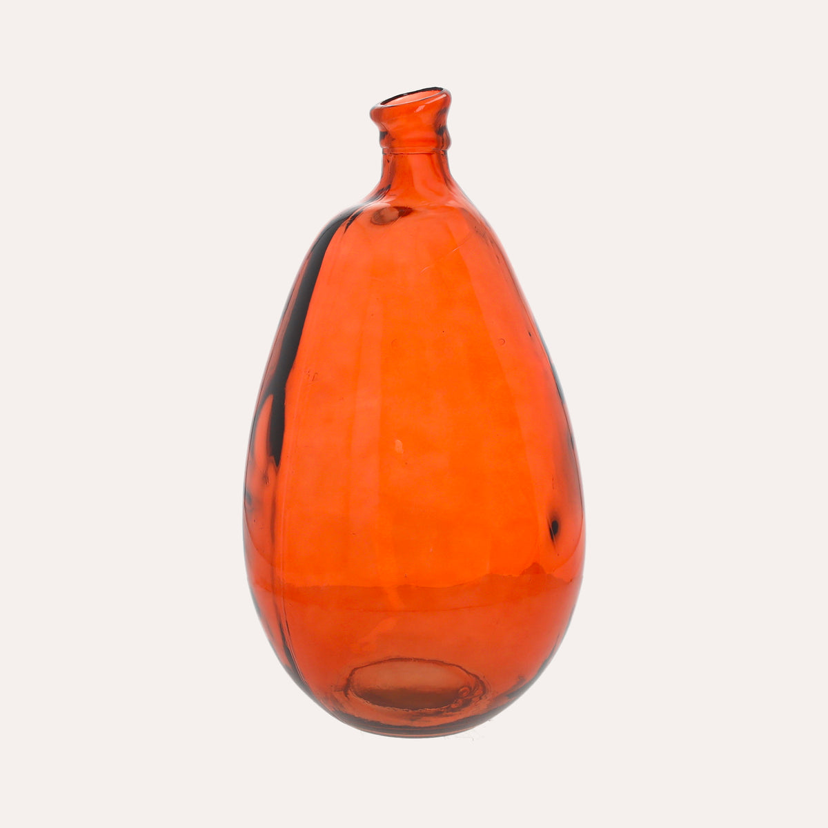 Otre Arancio in Vetro – Contenitore di arredo e Vaso Decorativo per Casa