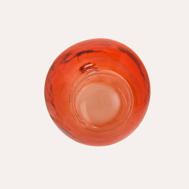 Otre Arancio in Vetro – Contenitore di arredo e Vaso Decorativo per Casa