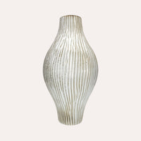 Vaso in Ceramica Avorio e Oliva Elegante e Moderno