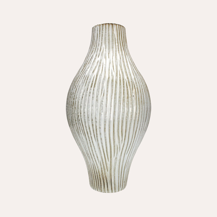 Vaso in Ceramica Avorio e Oliva Elegante e Moderno