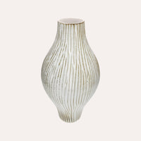 Vaso in Ceramica Avorio e Oliva Elegante e Moderno