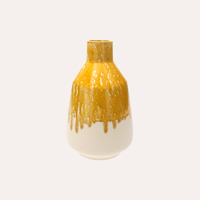 Vaso Anfora in ceramica giallo ocra – Piccolo 28 cm