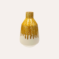 Vaso Anfora in ceramica giallo ocra – Piccolo 28 cm
