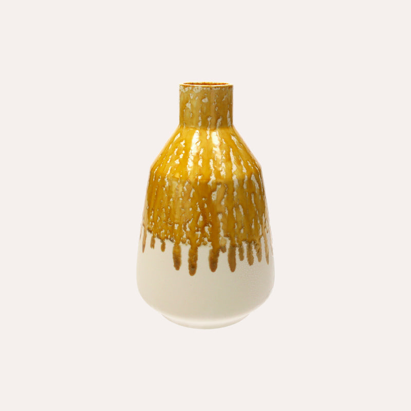 Vaso Anfora in ceramica giallo ocra – Piccolo 28 cm