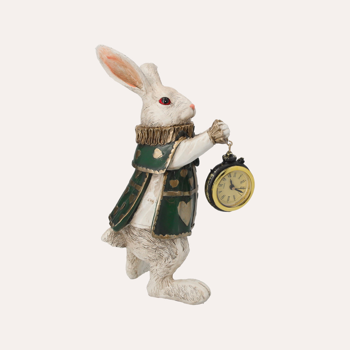 Bianconiglio con Orologio in resina