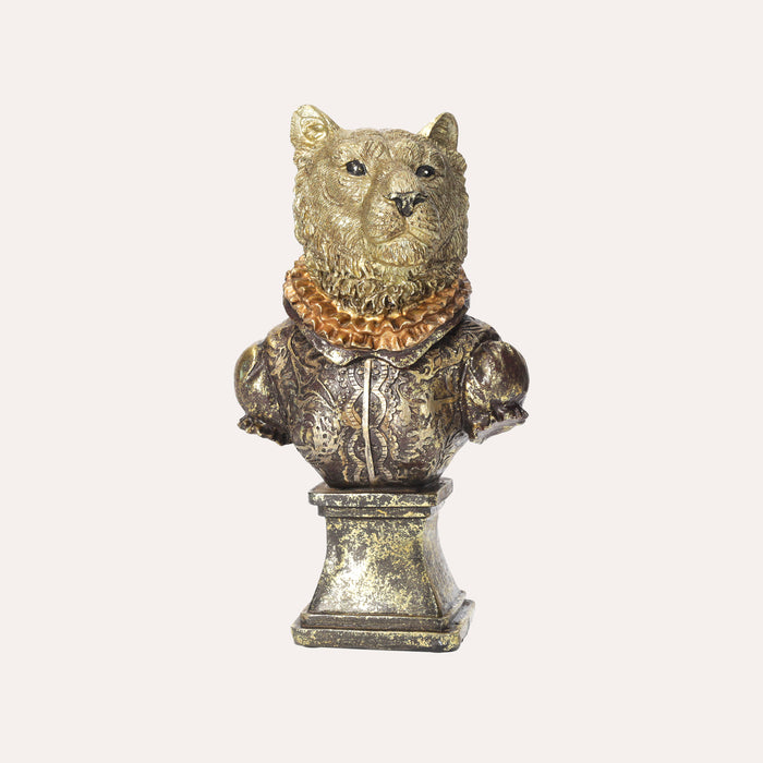 Busto Lupo in Resina – Scultura Decorativa Realistica per Arredo Casa e Ufficio