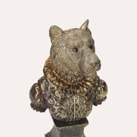 Busto Lupo in Resina – Scultura Decorativa Realistica per Arredo Casa e Ufficio