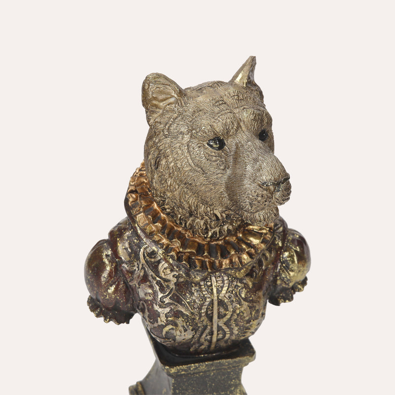 Busto Lupo in Resina – Scultura Decorativa Realistica per Arredo Casa e Ufficio