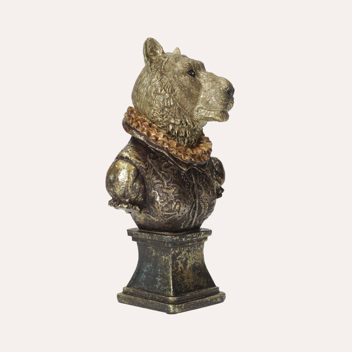 Busto Lupo in Resina – Scultura Decorativa Realistica per Arredo Casa e Ufficio