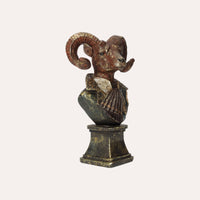 Busto Ariete in Resina – Scultura Decorativa Realistica per Arredo Casa