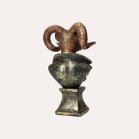 Busto Ariete in Resina – Scultura Decorativa Realistica per Arredo Casa