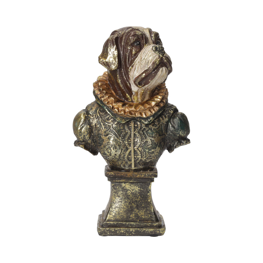Decorazione A Busto Di Bulldog in Resina