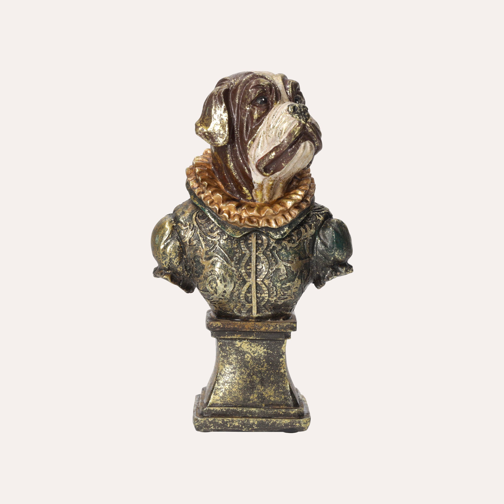 Resin Bulldog Bust – Decorative Sculpture for Home, Studio, or Shop